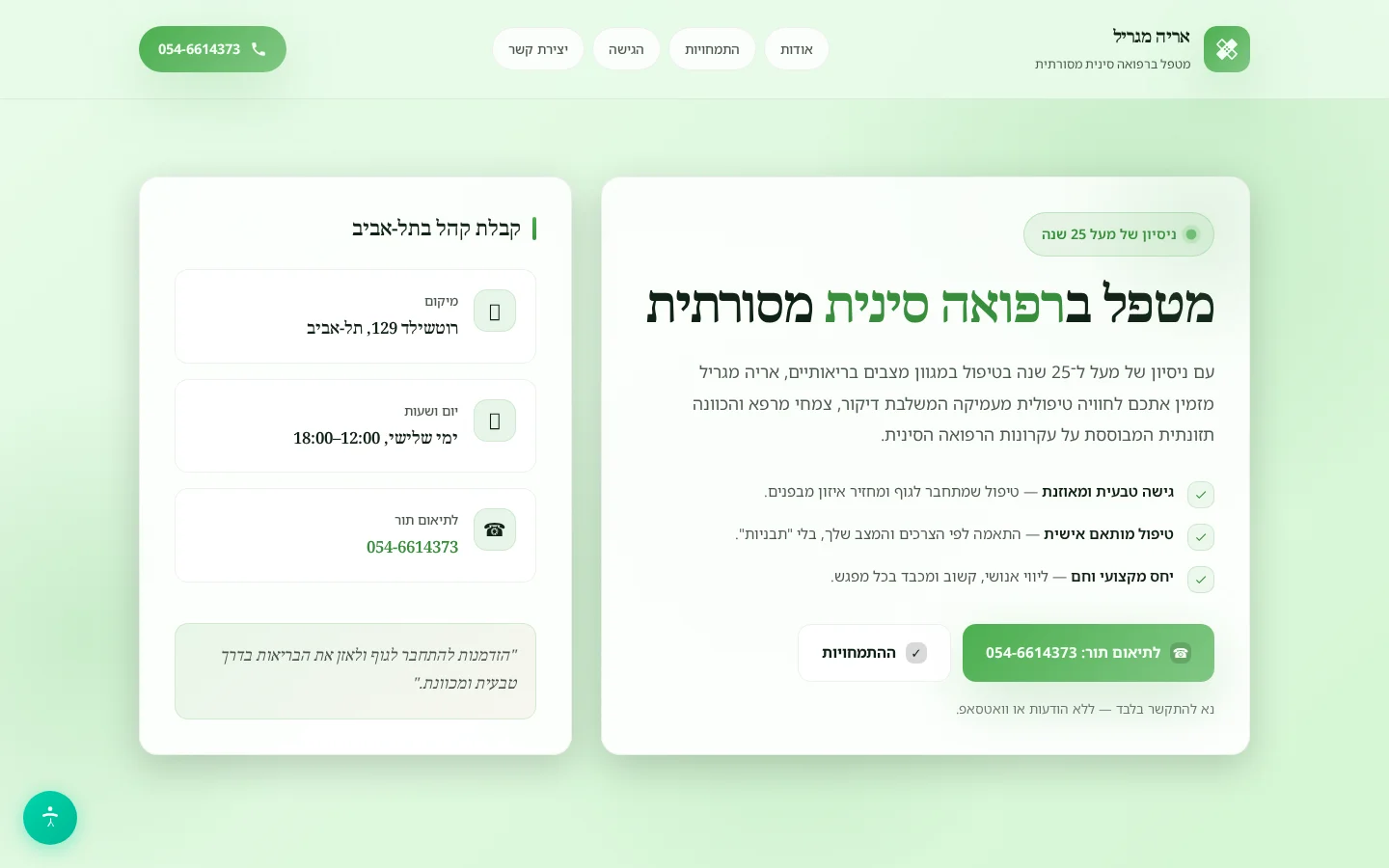 אריה מגריל - צילום מסך